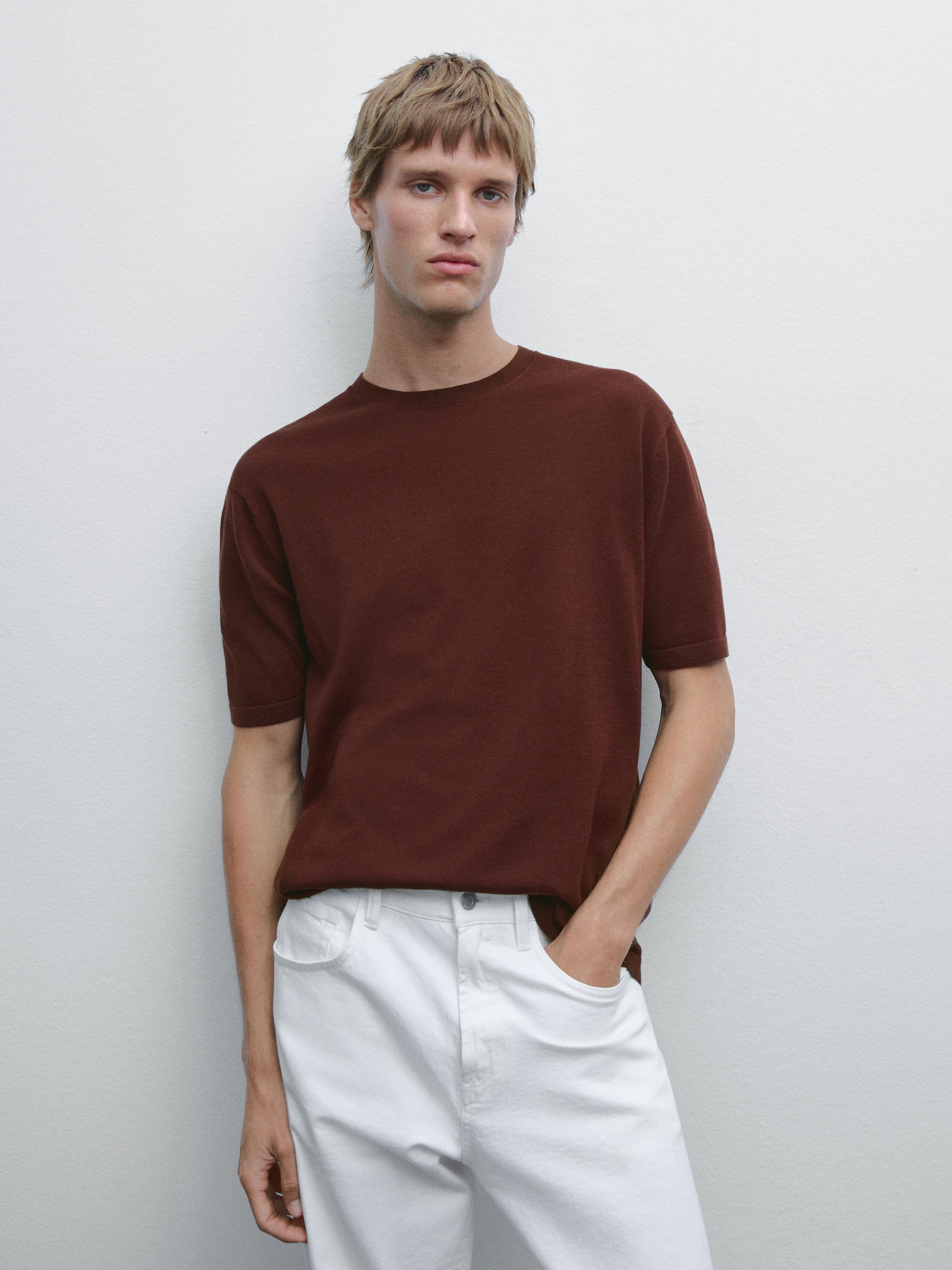 T-shirt en maille 100 % coton