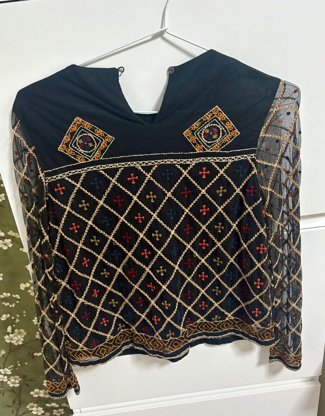 EMBROIDERED TULLE TOP - Image 3