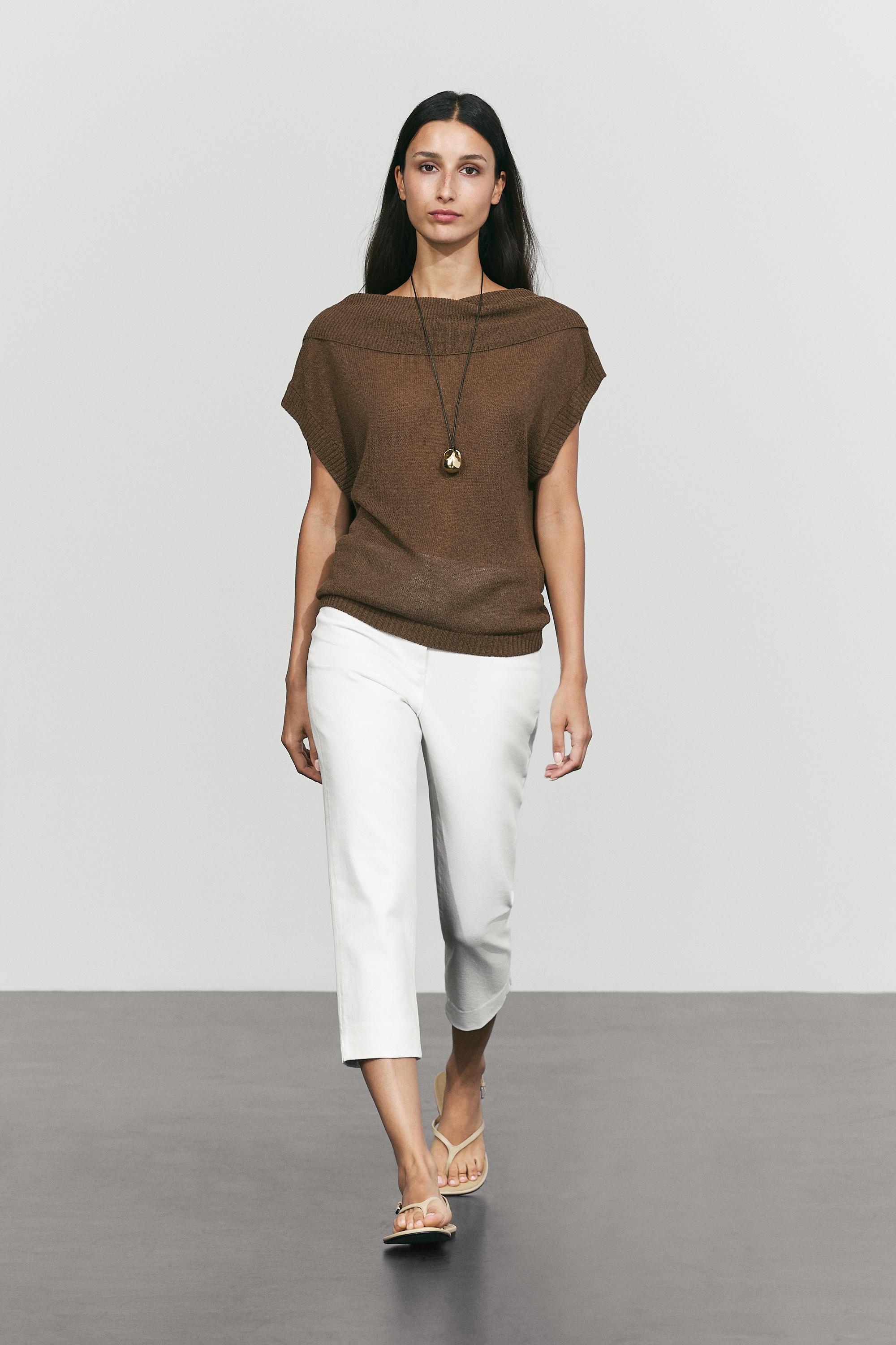 Pull en maille dos croisé