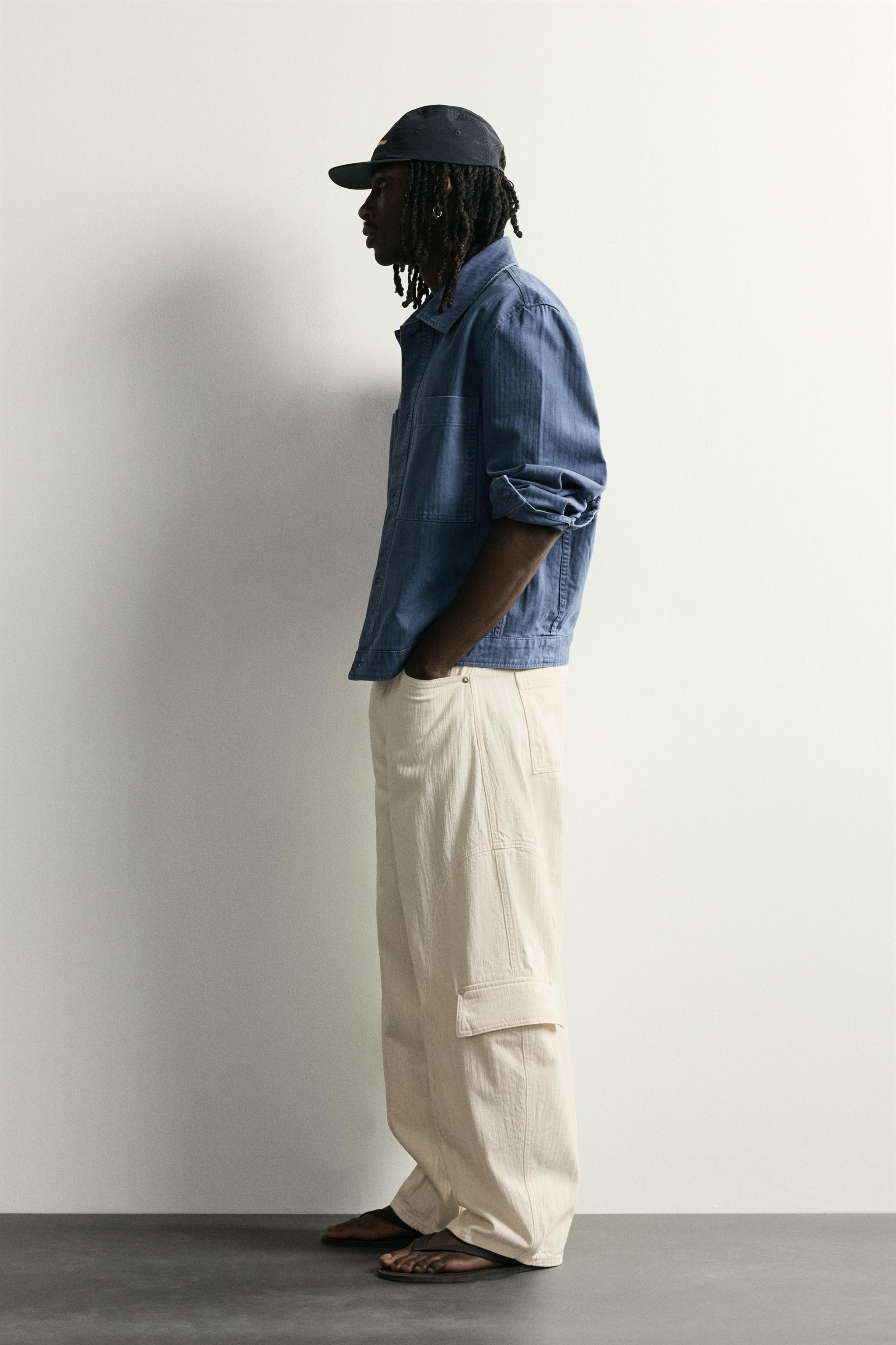 Zara BALLOON FIT KARGO JEAN görsel 4