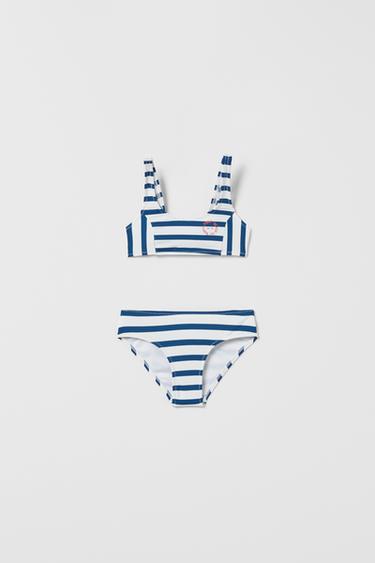 KIDS/ BIKINI RAYAS - Azul de Zara - Imagen 0