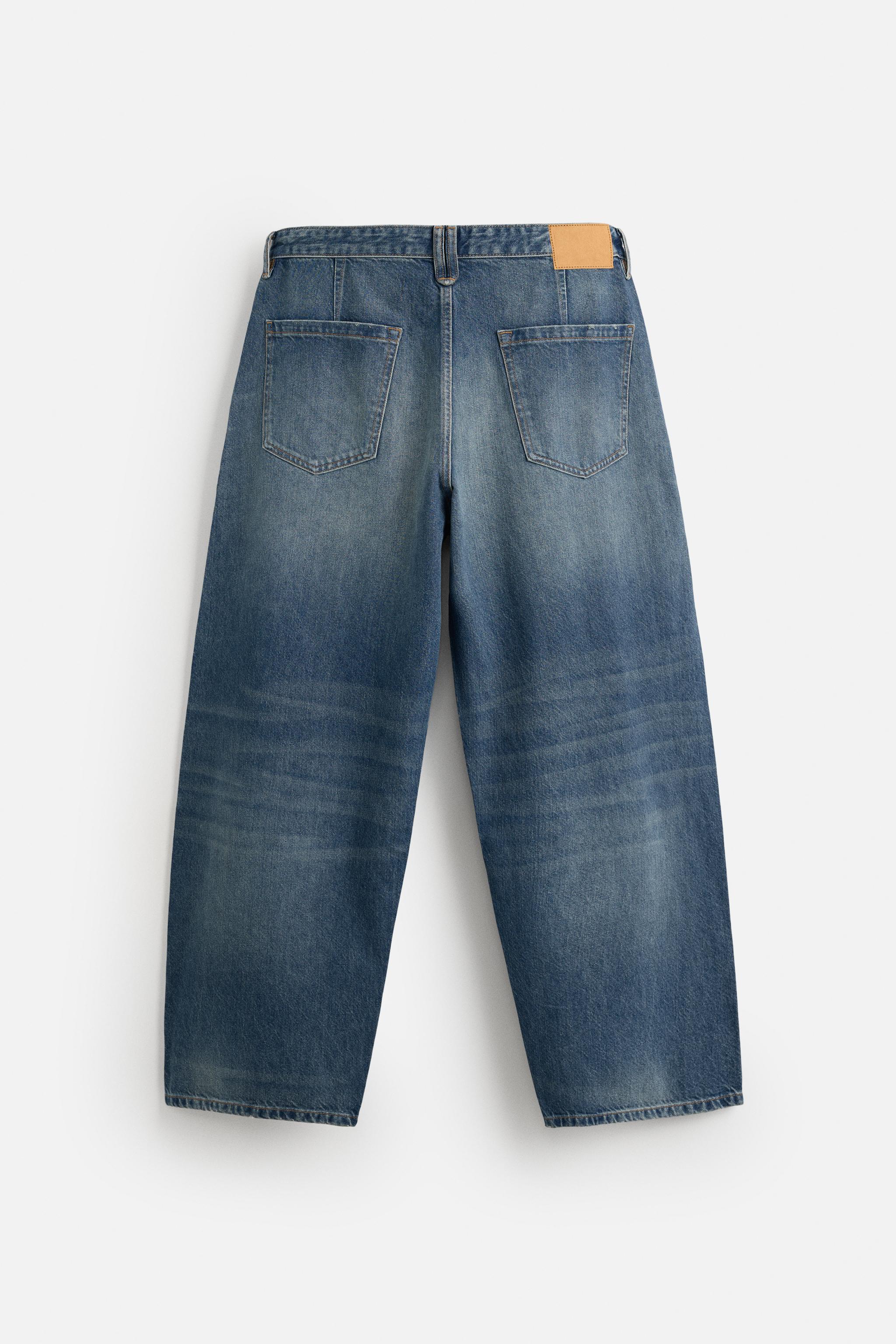 BALLOON WIDE FIT JEANS - Mid-blue | ZARA United States