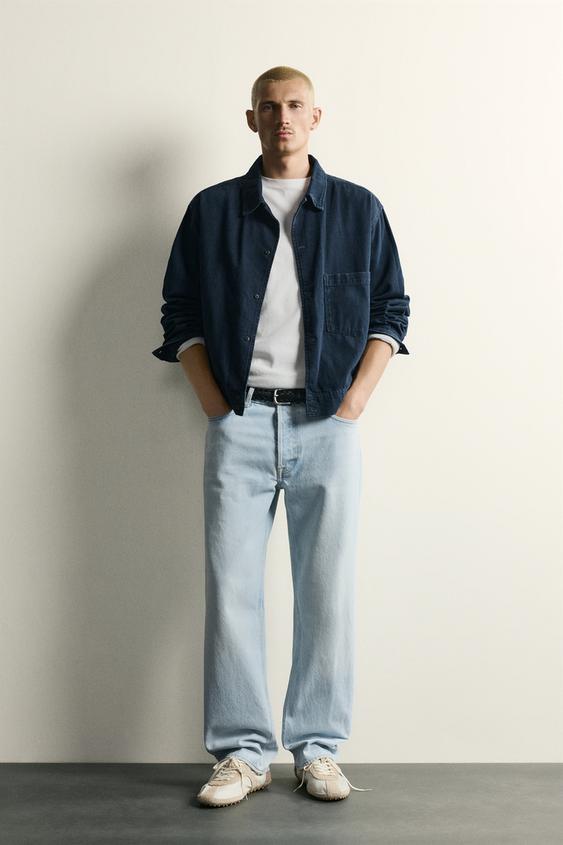 JEANS STRAIGHT ANKLE FIT - Azul claro de Zara - Imagen 0