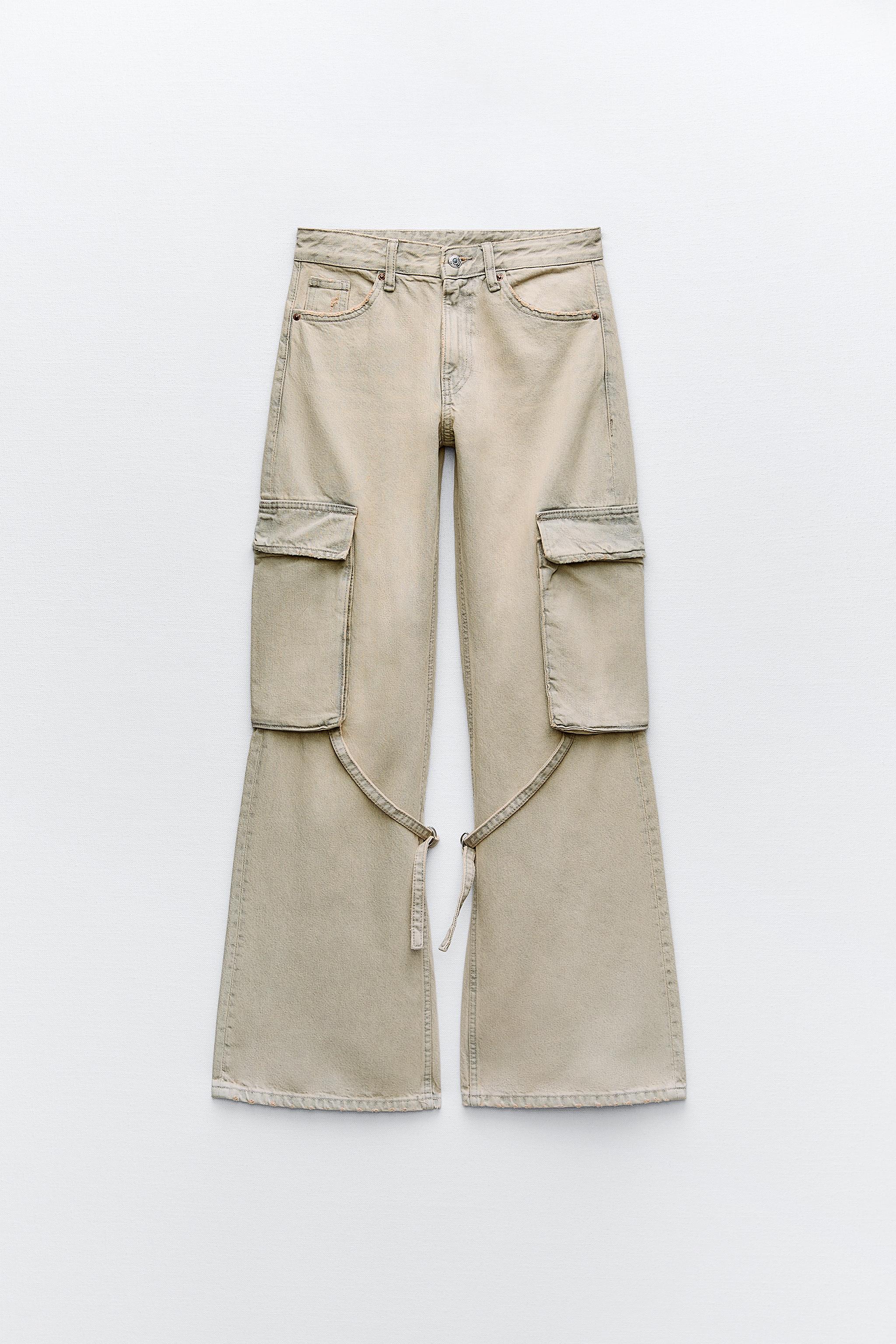 HIGH WAIST Z1975 DRAWSTRING CUFF JOGGER PANTS - Mid-blue | ZARA 