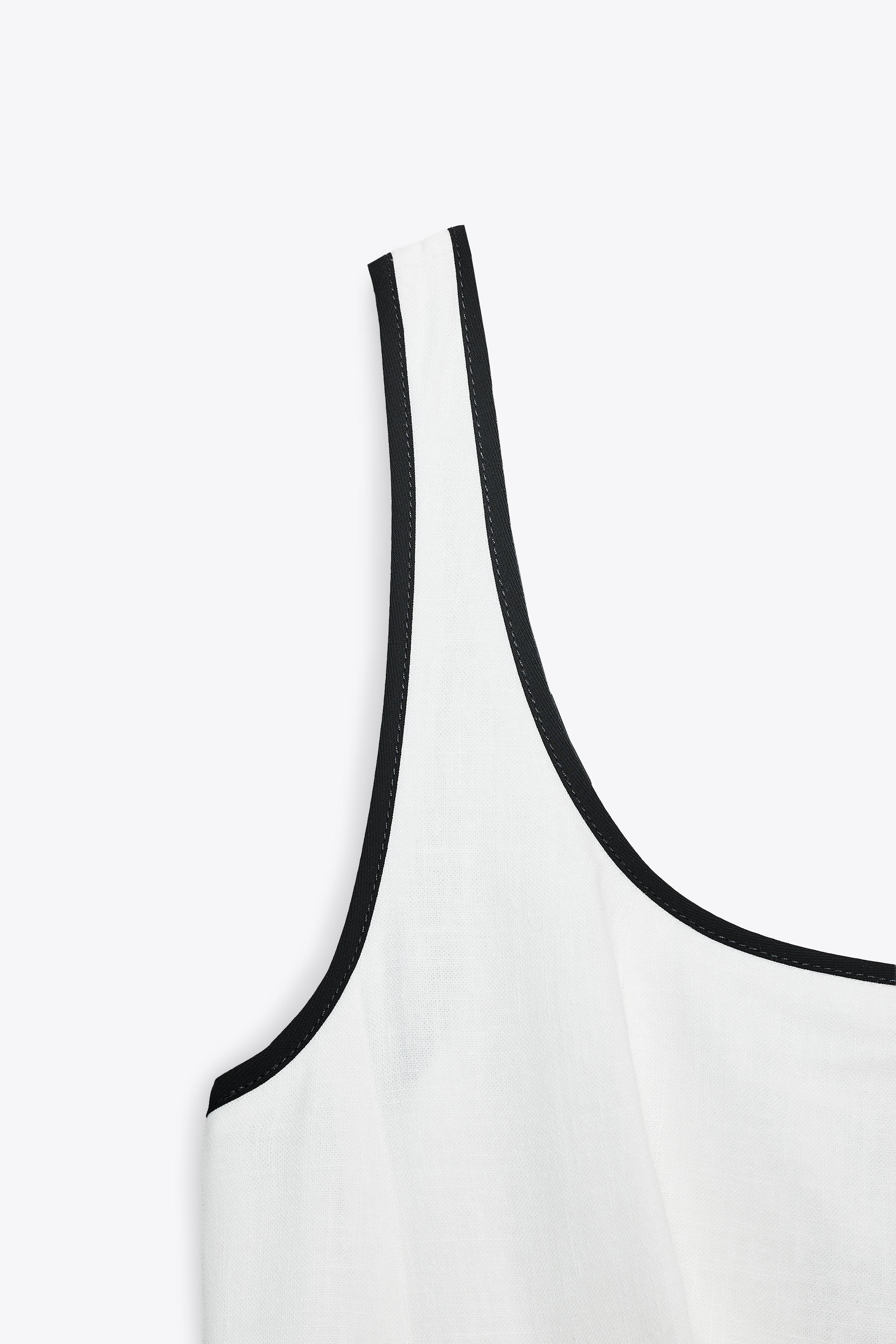 CONTRAST TRIM MIDI DRESS