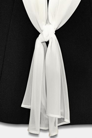 VESTE À NŒUD FOULARD - Noir de Zara - Image 8