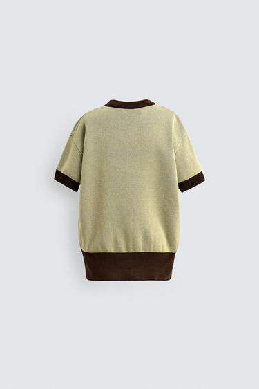 T-SHIRT EN MAILLE MICKEY MOUSE HARRY LAMBERT FOR ZARA X DISNEY - Jaune de Zara - Image 1