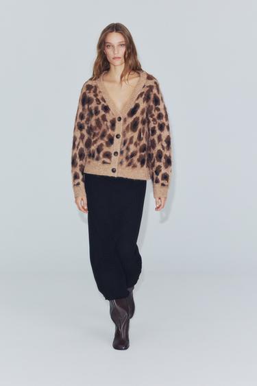 CHAQUETA PUNTO JACQUARD ANIMAL - Leopardo de Zara