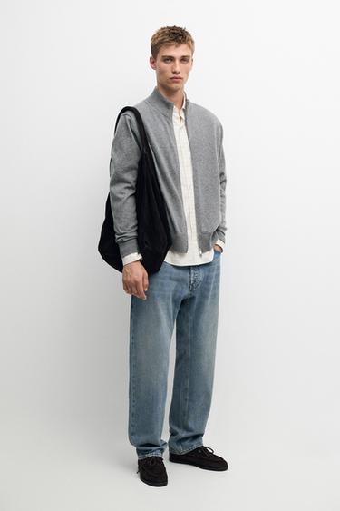 Zara 100% cashmere zip-up knit cardigan - Anthracite grey - Image 0