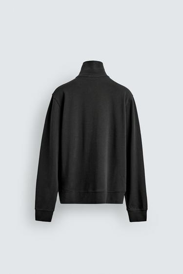 SWEAT REGULAR FIT ZIPPÉ - Gris anthracite de Zara - Image 8