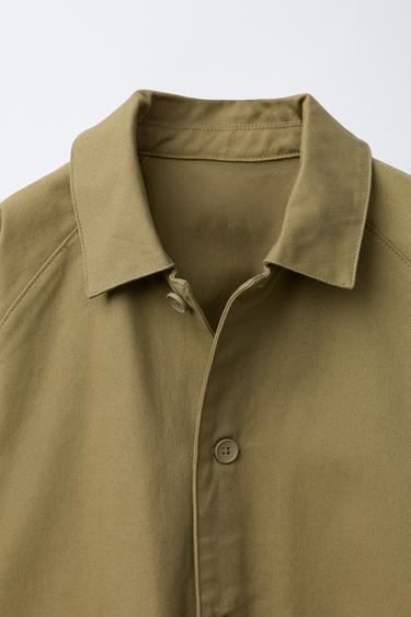 CONTRAST EMBROIDERY OVERSHIRT - Green by Zara - Image 2