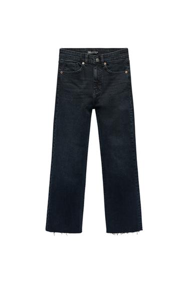 MID-RISE CROPPED FLARE JEANS