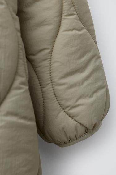 LONG QUILTED ONE-PIECE SUIT - Light green by Zara - Image 3
