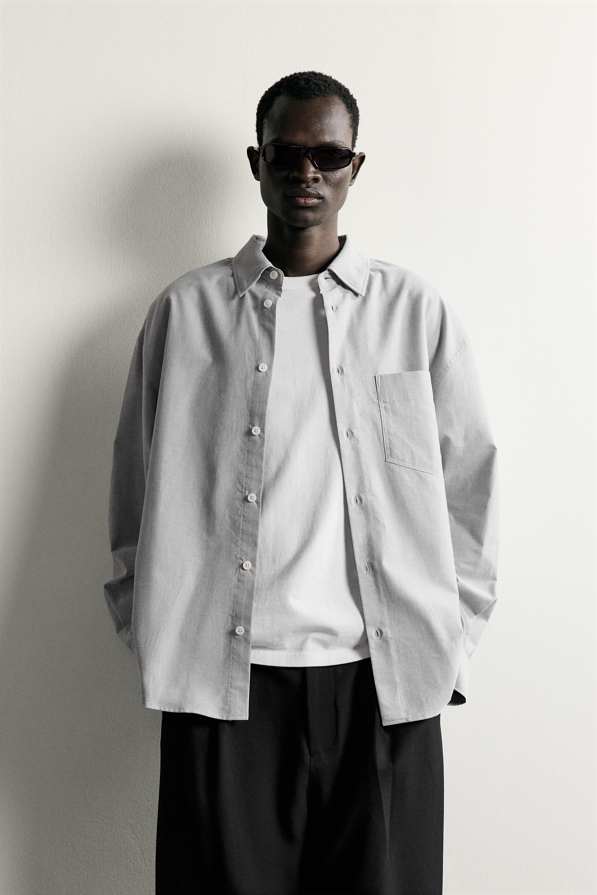 CHEMISE OVERSIZE À POCHE