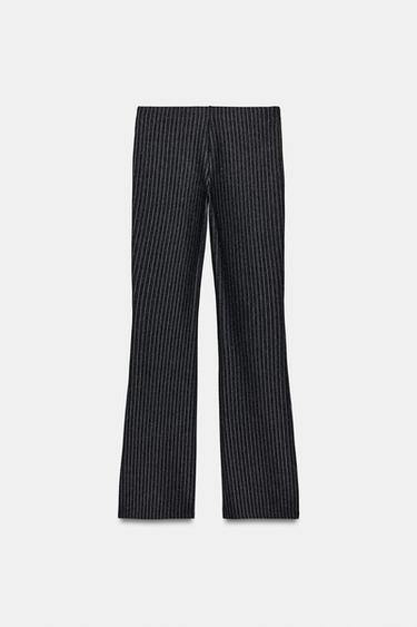 INTERLOCK FLARE TROUSERS - Dark grey marl by Zara