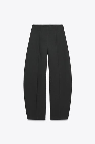 HIGH-WAIST BALLOON TROUSERS - Black by Zara - Image 4