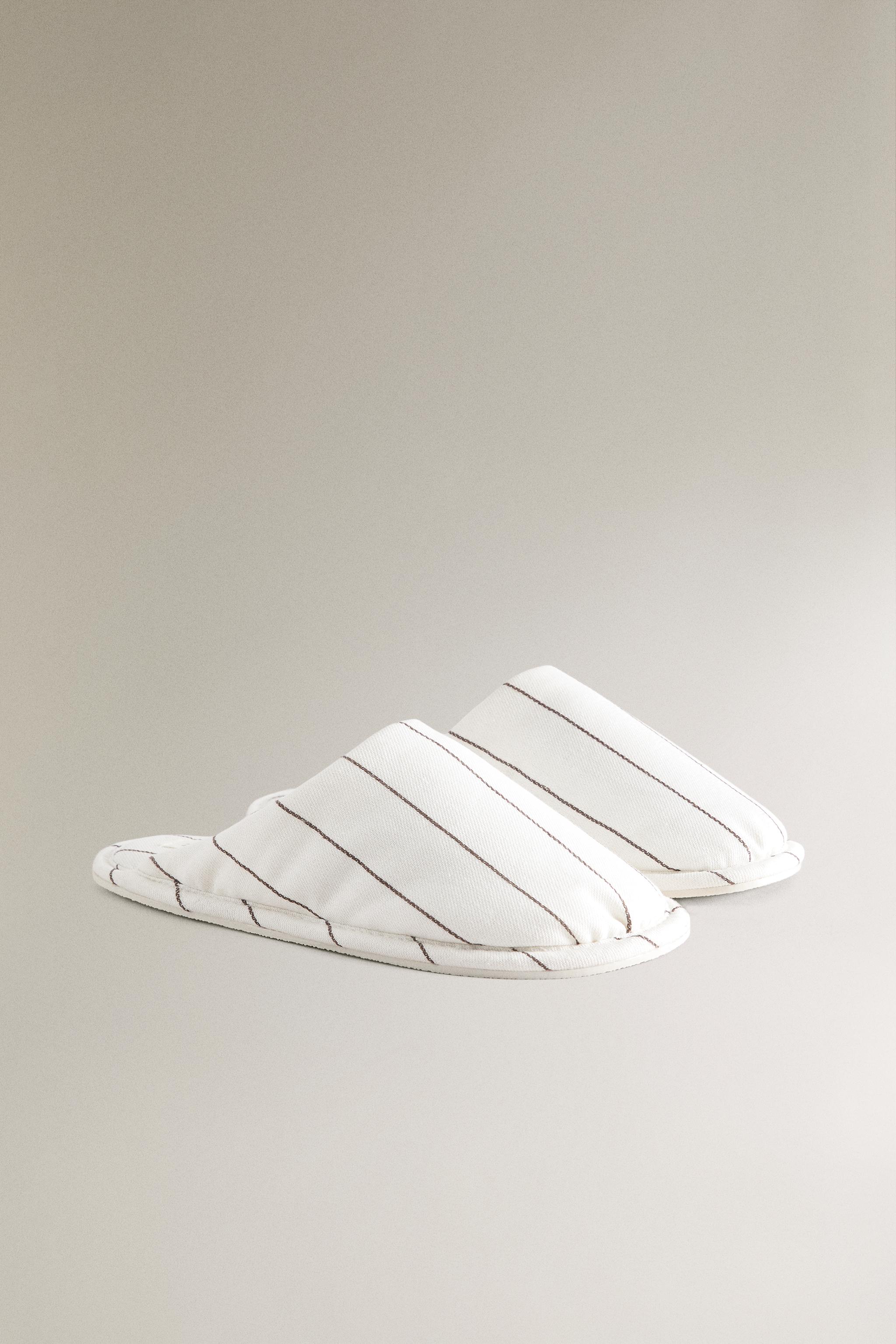 STRIPED MULE SLIPPERS