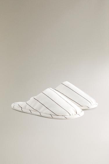 MULES RAYÉES - Beige de Zara - Image 1