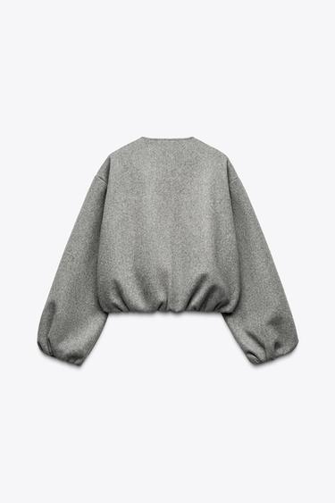 SOFT BOMBER JACKET - Grey by Zara - Image 7