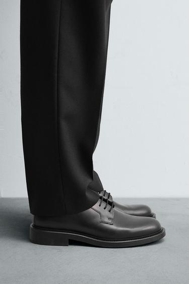 LEATHER DRESS SHOES - Black by Zara - Image 0