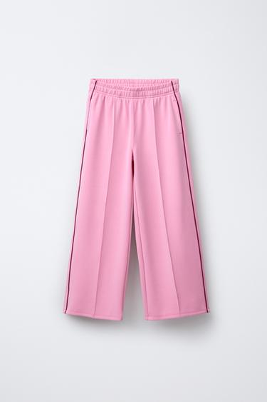 WIDE-LEG TROUSERS WITH MODAL - Pink by Zara