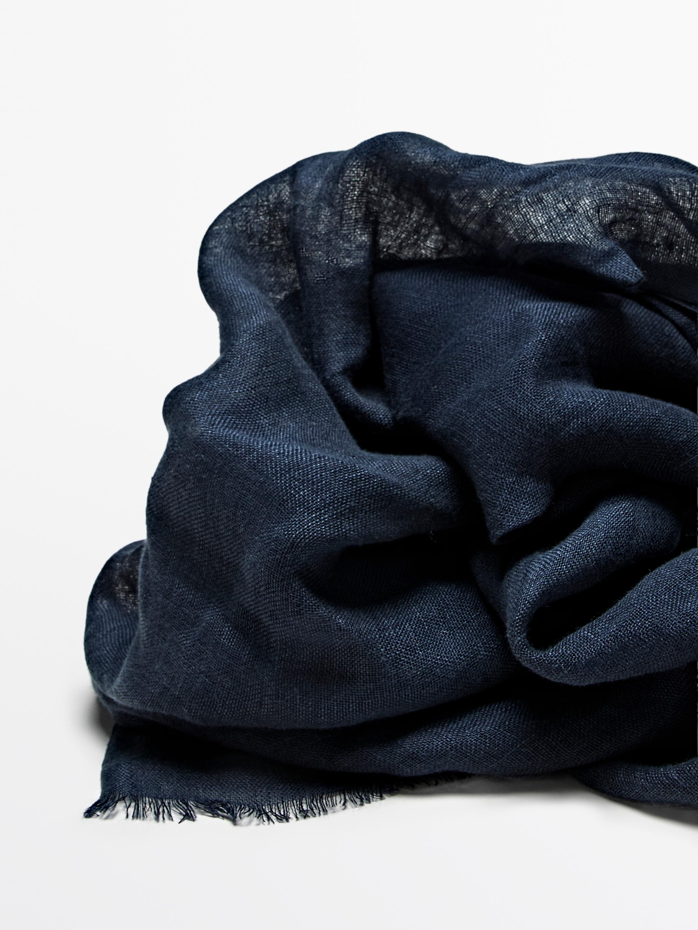 Foulard uni 100 % lin