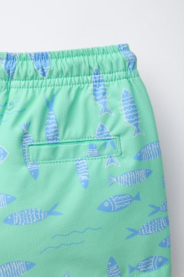 2-6 ANS/ SHORT DE BAIN POISSONS - Vert d'eau de Zara - Image 3