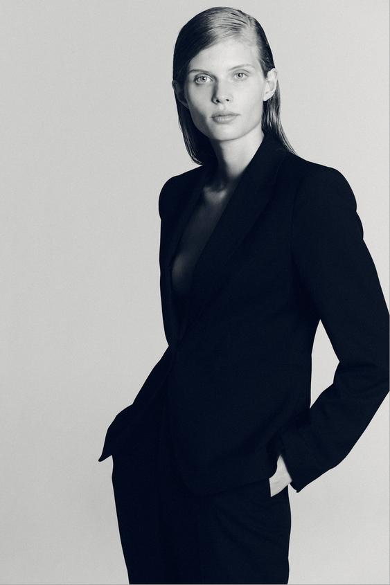 TAILORED BLAZER WITH SHOULDER PADS - Black by Zara - Image 0