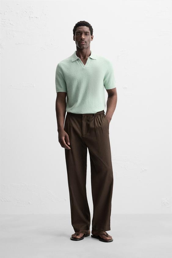 POLO EN MAILLE TEXTURÉE