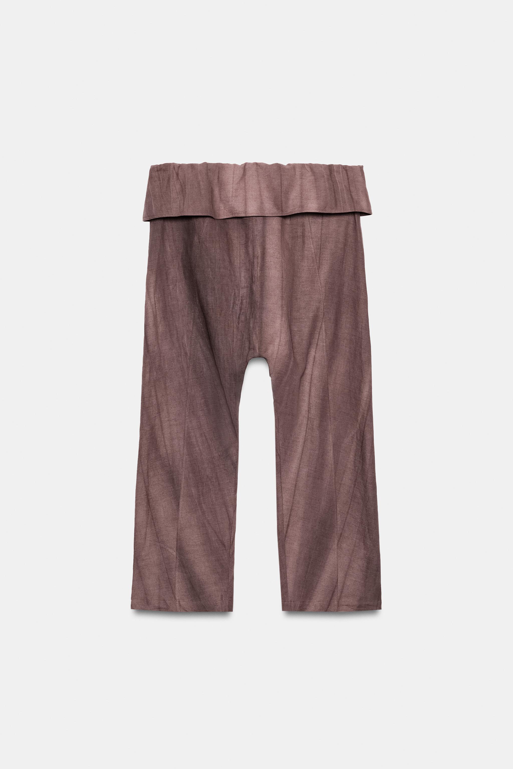 FOLDED WAISTBANDS TROUSERS