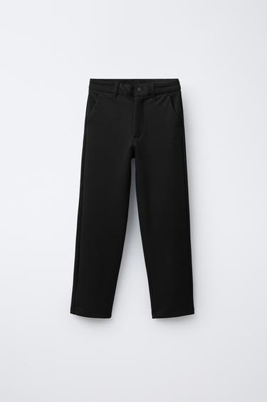 RIBBED WAIST TROUSERS - Black by Zara