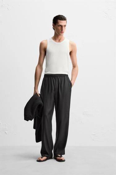 Zara CREPE TANK TOP - White - Image 0