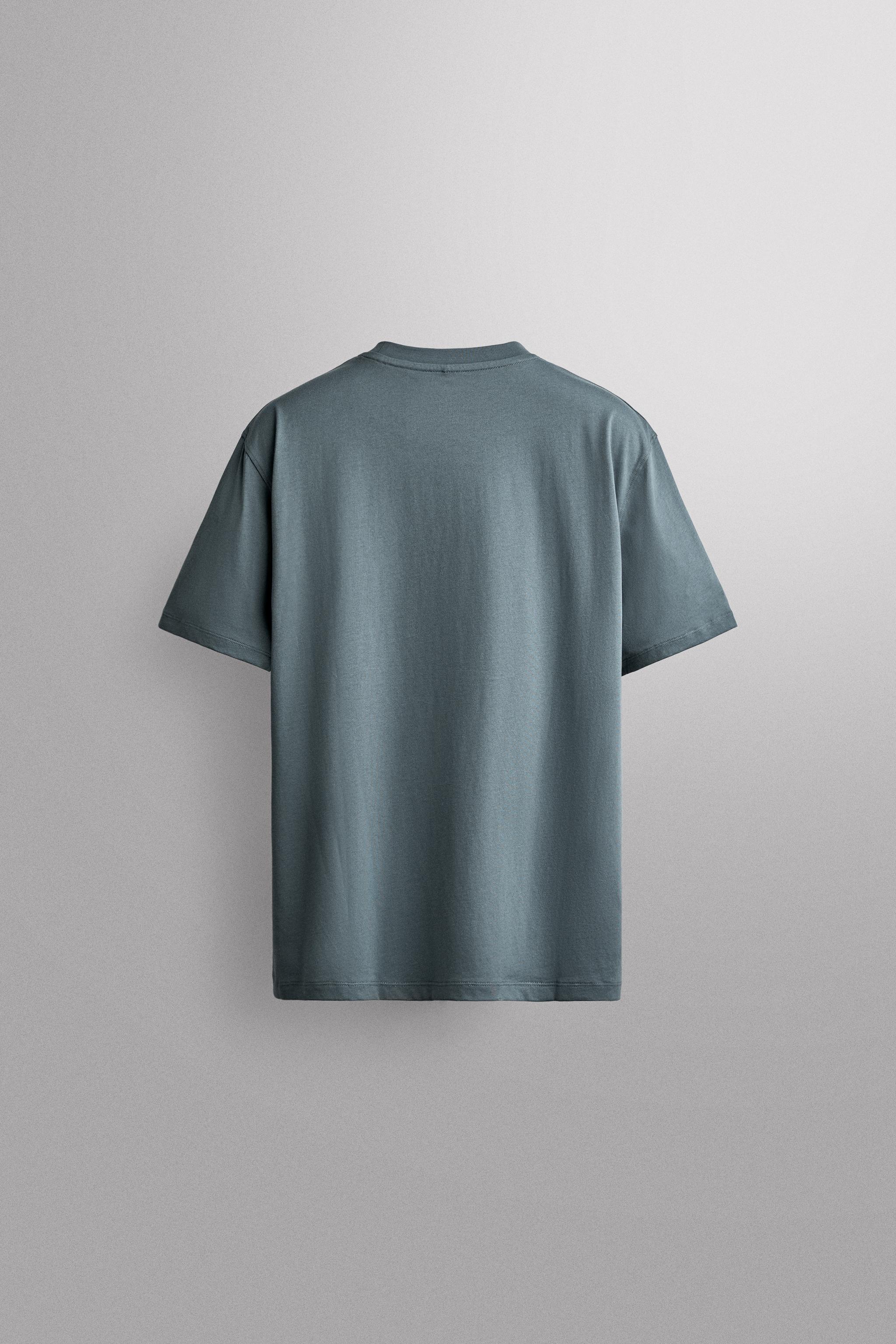 Zara BASIC PAMUKLU ANTRENMAN T-SHIRT'Ü görsel 4