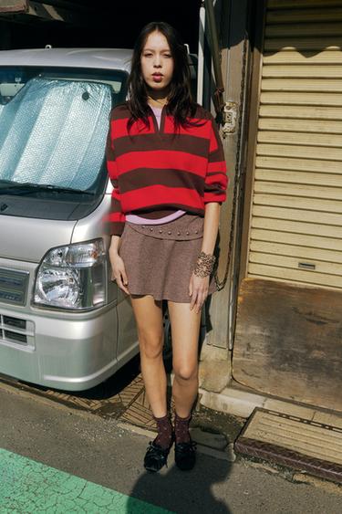 STRIPED KNIT POLO JUMPER - striped by Zara