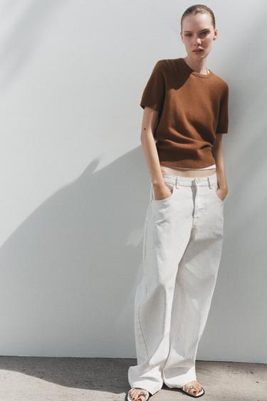 TOP LISCIO 100% LANA - cammello di Zara - Immagine 0