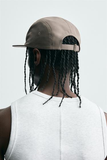 EMBROIDERED FLAT PEAK CAP - Brown / Taupe by Zara - Image 2
