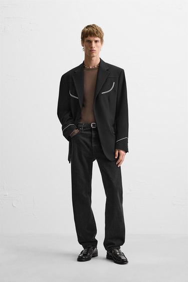 BLAZER VIVOS CONTARSTE - Negro de Zara - Imagen 0