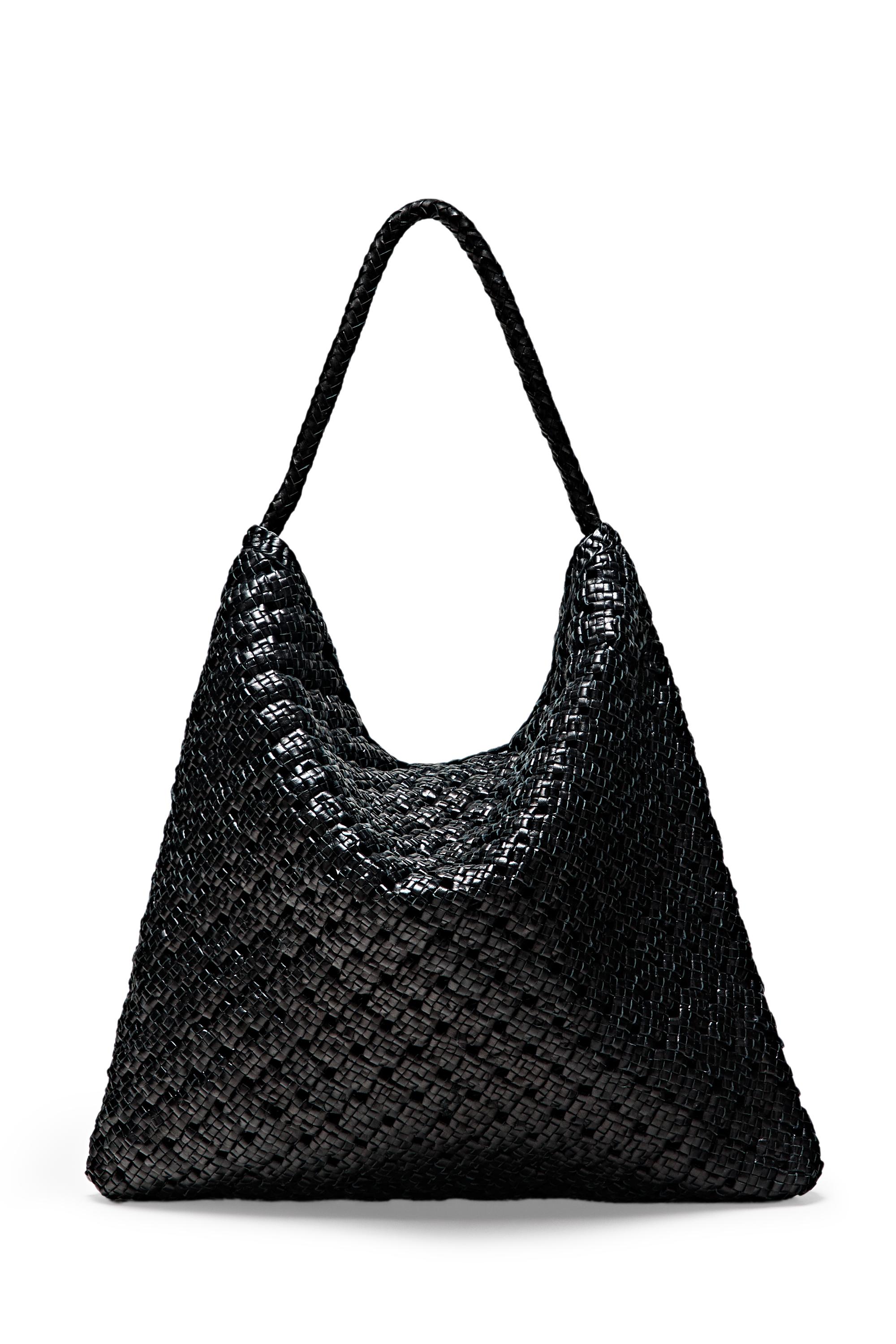 Braided nappa leather bag - Black | ZARA United States