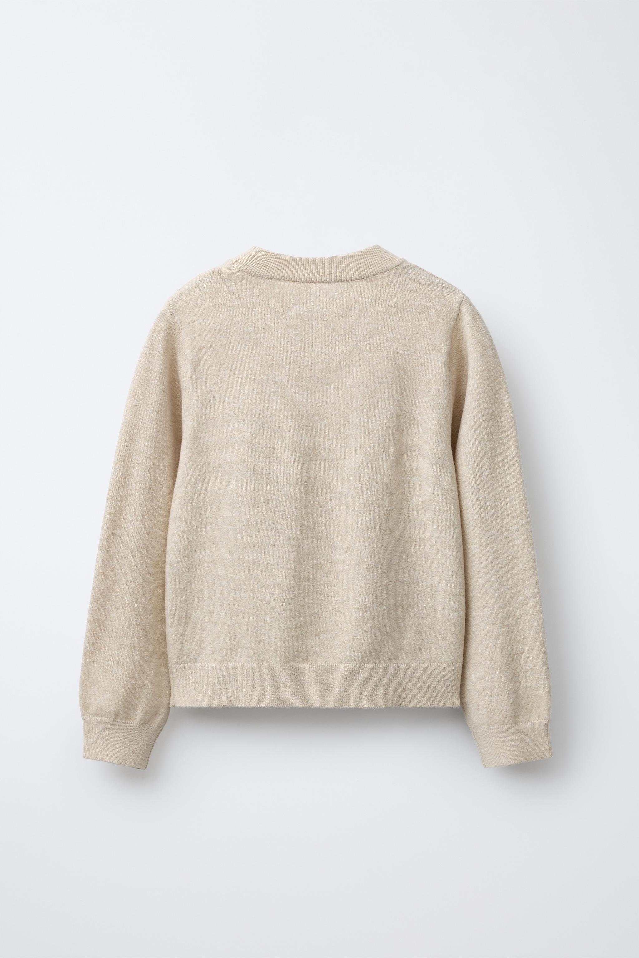 LE 17 SEPTEMBRE　DRAWCORD COLLAR JUMPER FINE KNIT JUMPER - Light beige | ZARA United States