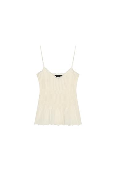 RIBBED KNIT TOP