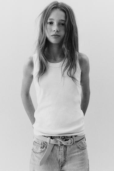 RIPPED WIDE-LEG JEANS - Light blue by Zara