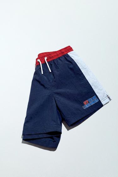 Zara AGES 6-14 / SIX SEVEN SWIM SHORTS - Blue / White