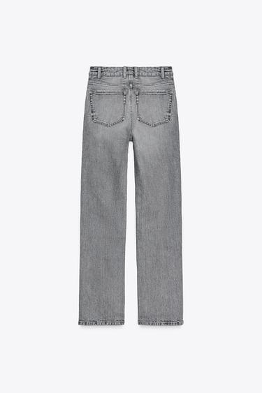 TRF HIGH-WAIST STRAIGHT LEG JEANS - Grey by Zara - Image 1