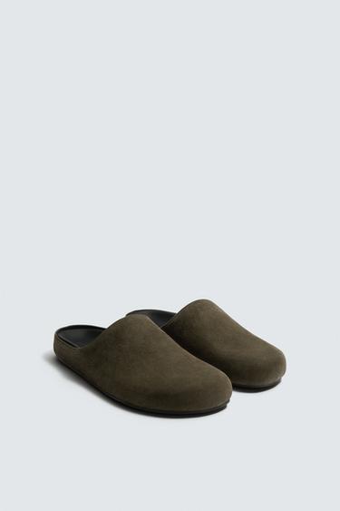 КОЖАНЫЕ САБО — Зеленый от Zara