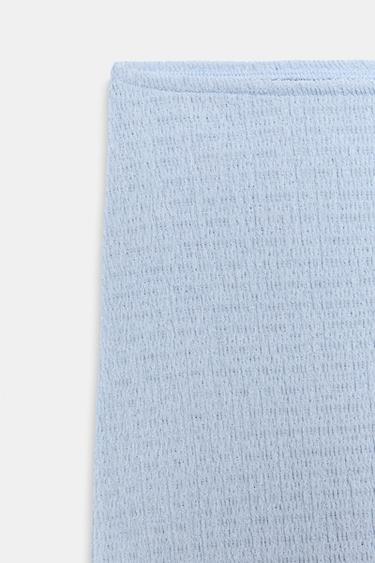 JUPE MI-LONGUE TEXTURÉE - Bleu clair de Zara - Image 8