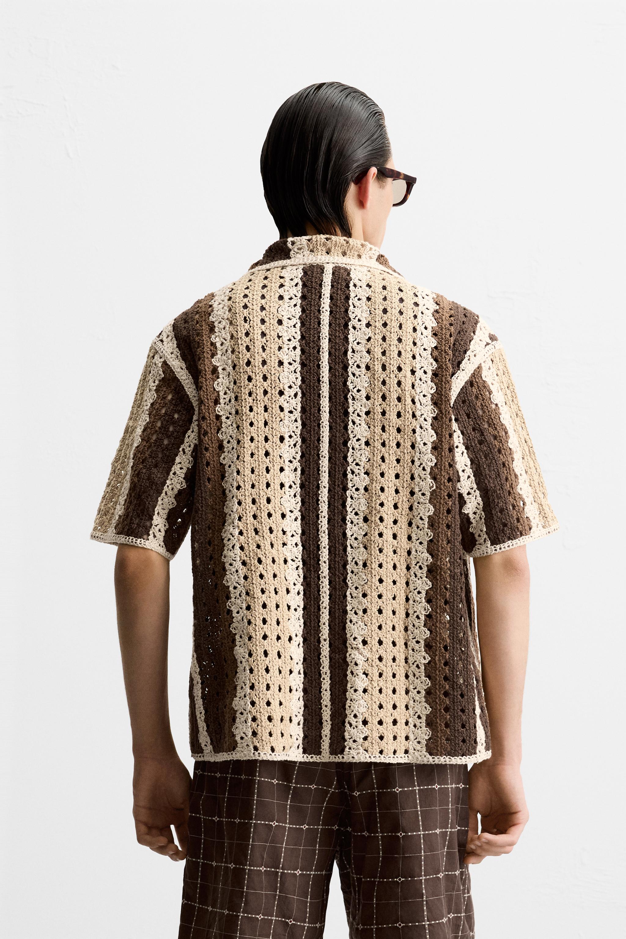 【ZARA】テクスチャー クロシェシャツ | 7200/307/086 ZARA】テクスチャー クロシェシャツ | 7200/307/086 (ZARA