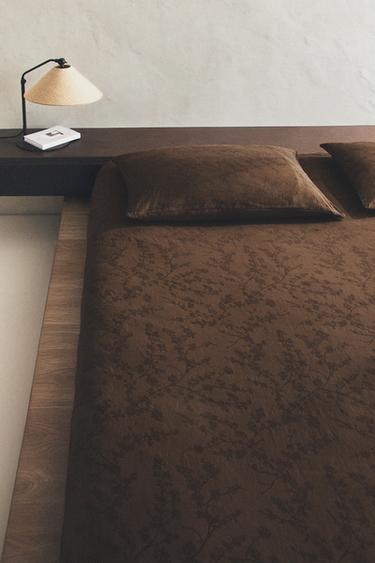 HOUSSE DE COUETTE COTON ET LIN - Marron de Zara - Image 5