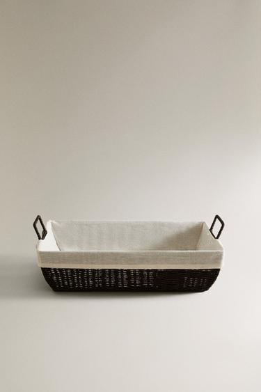 IRONING BASKET WITH FABRIC LINING - Brown by Zara