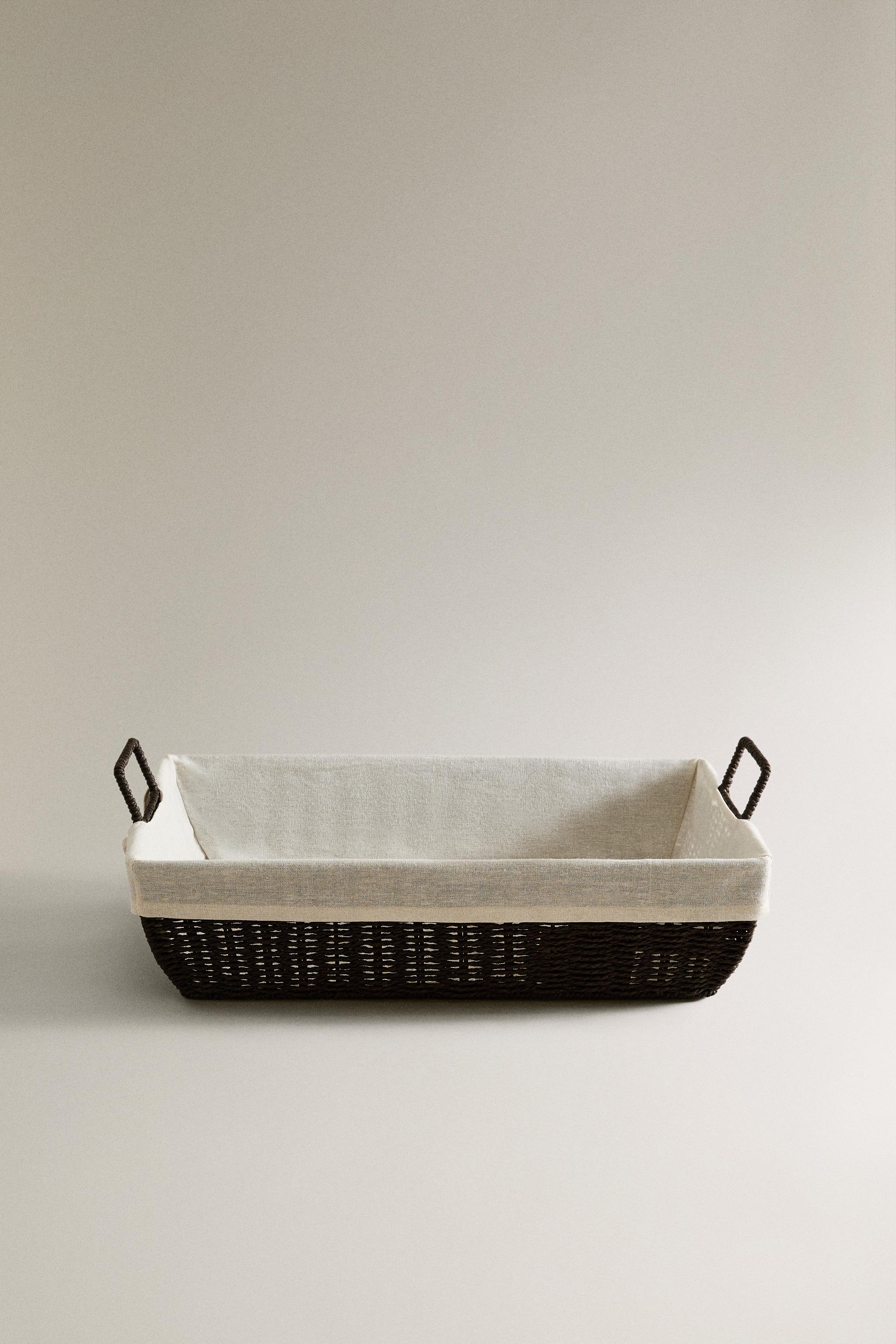 IRONING BASKET WITH FABRIC LINING