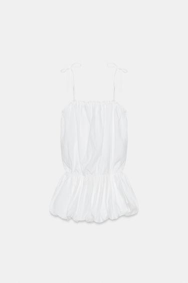 NYLON BALLOON DRESS - White by Zara